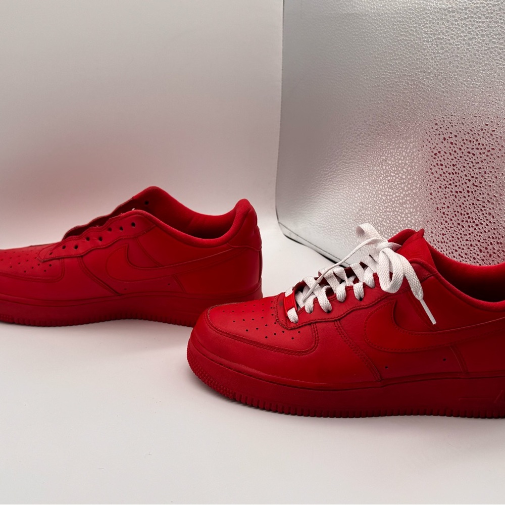 Red Sneakers with White Laces